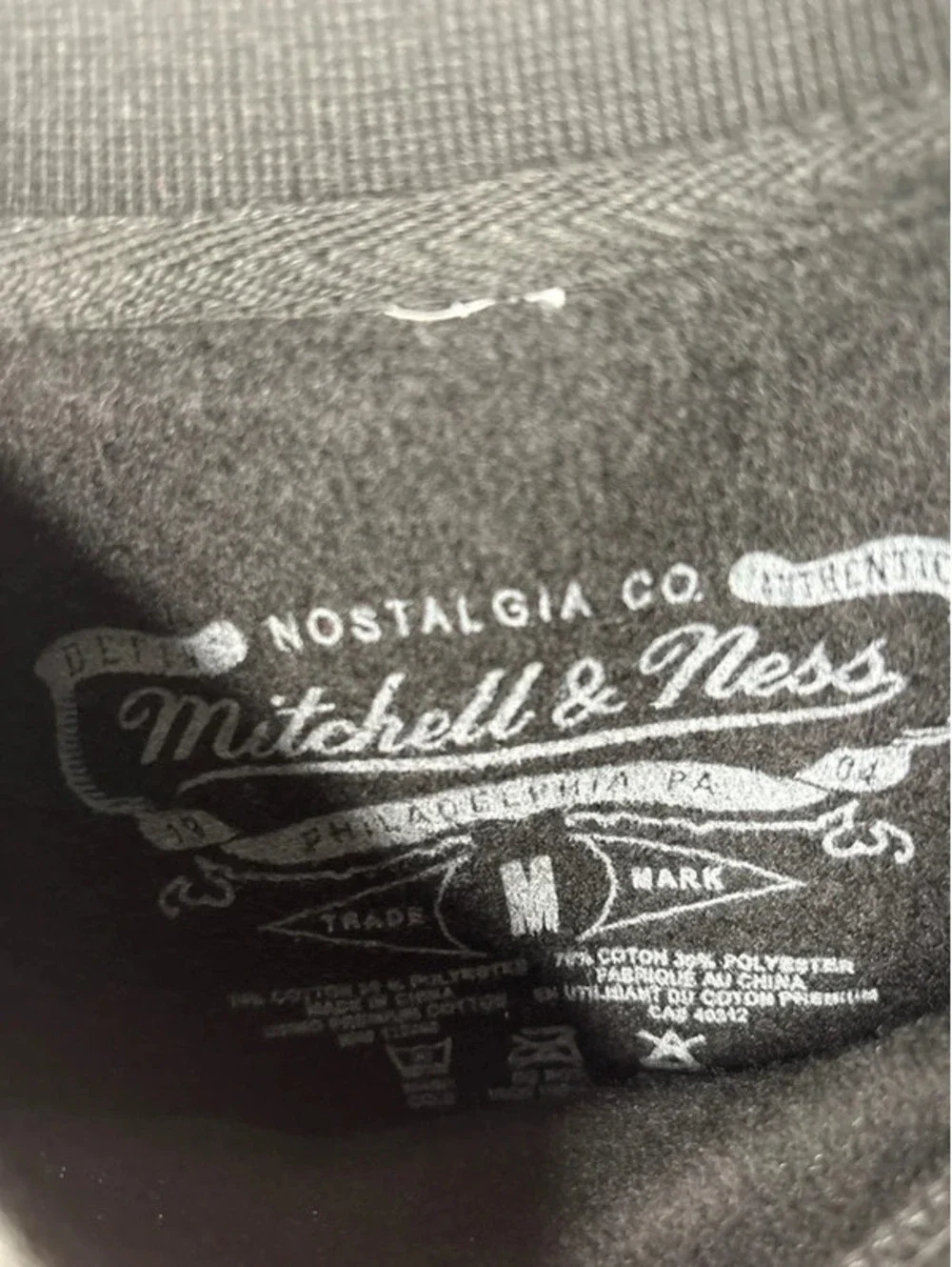 Mitchell & Ness Ohio State Buckeyes Graphic Crewneck Sweatshirt Black M NWT